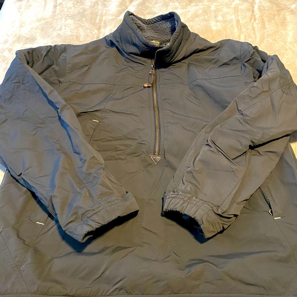 Outwear Eddie Bauer insulated men top jacket sweater 3/4 zipper front size L